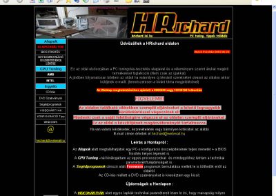 HRichard STORY - avagy az oldal története – 2. kép